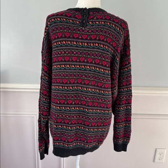 Vintage Northern Isles Retro Crewneck Sweater Sz 2XL Hand Embroider Cottagecore - Picture 8 of 14